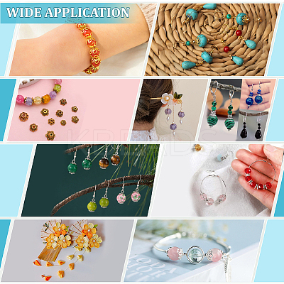 360Pcs 12 Styles Iron Bead Caps IFIN-ME0001-02-1
