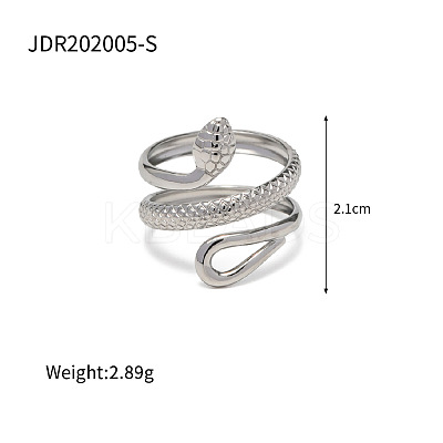 304 Stainless Steel Cuff Rings for Women FS-WGA1504-02-1