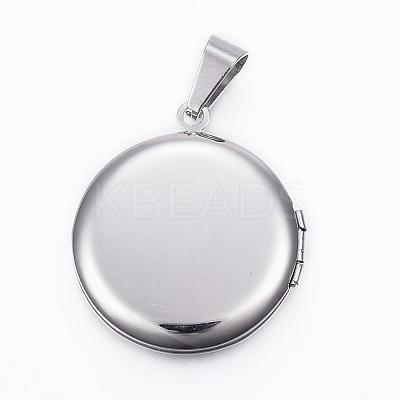 Tarnish Resistant 304 Stainless Steel Locket Pendants STAS-H389-30P-1