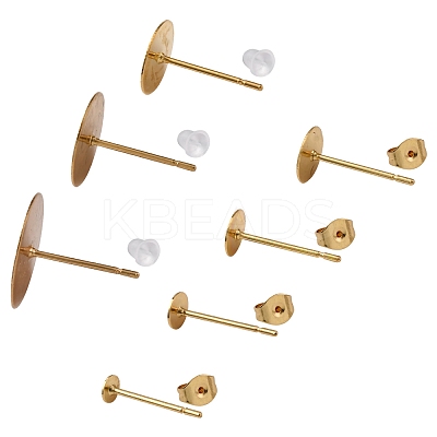 304 Stainless Steel Stud Earring Findings STAS-FS0001-75-1