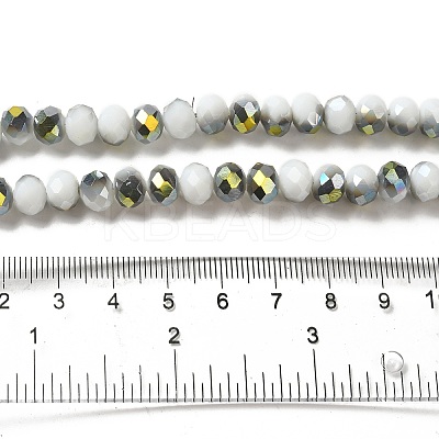 Electroplate Glass Faceted Rondelle Beads Strands EGLA-D020-8x5mm-M3-1