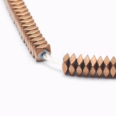 Electroplate Non-magnetic Synthetic Hematite Beads Strands G-L489-D03-1