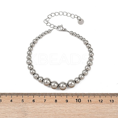 304 Stainless Steel Beaded Bracelets for Women LS-BJEW-Z136-02P-1