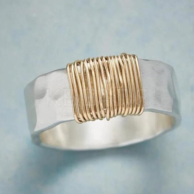 Zinc Alloy Wire Wrapped Finger Rings for Women FS-WG4DD4C-01-1