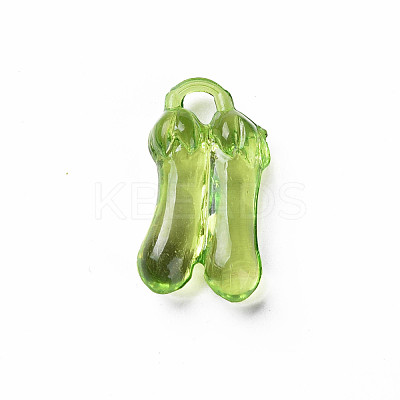 Transparent Acrylic Pendants MACR-N013-038-A01-1