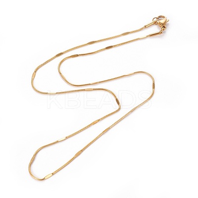 304 Stainless Steel Snake Chain Necklaces NJEW-F265-B-G-1