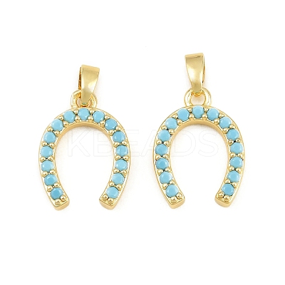 Brass Micro Pave Light Sky Blue Cubic Zirconia Pendants CU-CBABDE1-08G-1