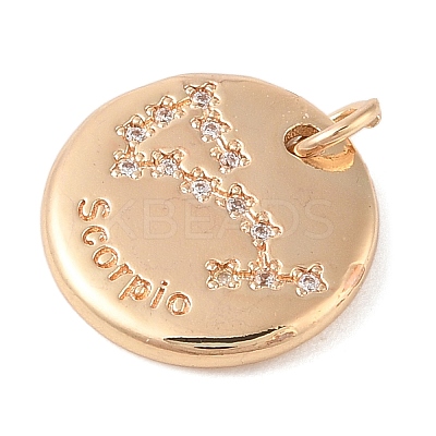 Brass with Clear Cubic Zirconia Pendants LS-KK-N256-24H-G-1