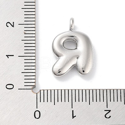Rack Plating Brass Balloon Letter Pendants KK-C050-01P-R-1