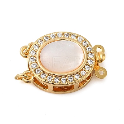 Brass Micro Pave Clear Cubic Zirconia Box Clasps KK-M270-11G-1