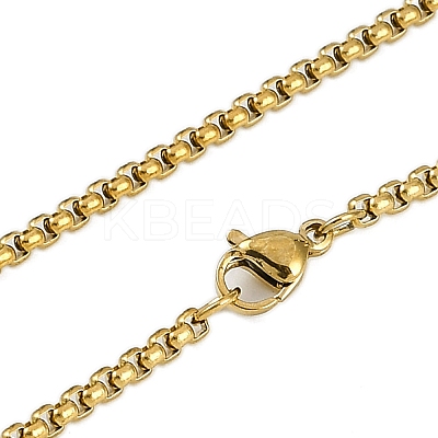 201 Stainless Steel Messianic Star of David Pendant Box Chain Necklaces LS-NJEW-M010-03G-1