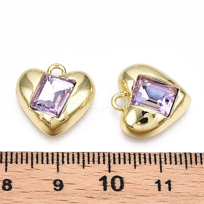 Alloy with Glass Pendants PALLOY-N176-15-NR-1