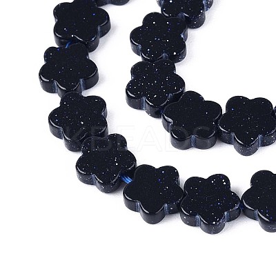 Synthetic Blue Goldstone Beads Strands G-N257-24A-01-1