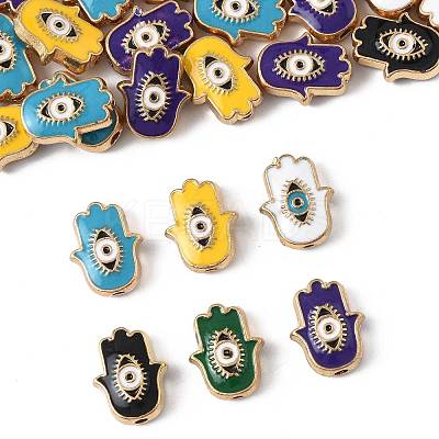 30Pcs Alloy Enamel Beads ENAM-FS0003-56-1