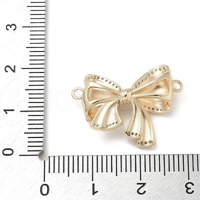 Brass Micro Pave Clear Cubic Zirconia Connector Charms KK-M308-14G-1