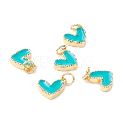 Rack Plating Brass Enamel Charms KK-D073-27G-04-1