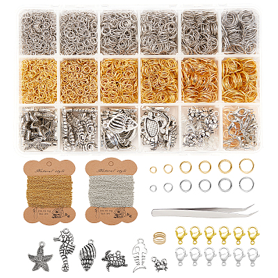 DIY Ocean Theme Jewelry Findings Kits DIY-PH0004-69-1