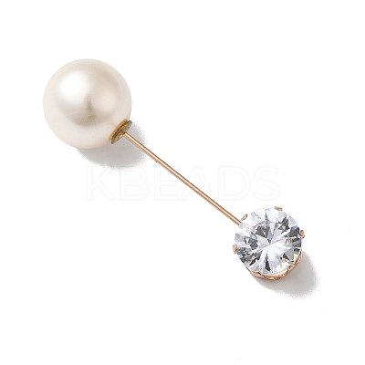 Zinc Alloy Rhinestone Lapel Pins JEWB-K010-03-KCG-1