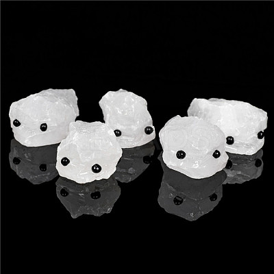 Natural Quartz Crystal Carved Healing Hedgehog Claw Figurines WG69620-02-1