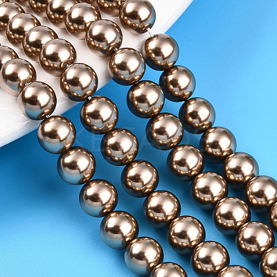 Baking Paint Pearlized Glass Pearl Bead Strands HY-N002-8mm-A06-1