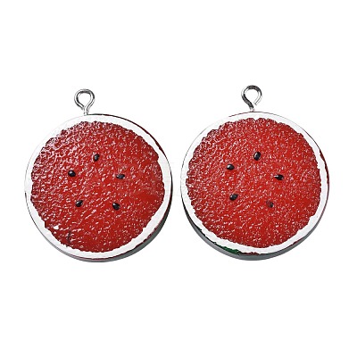 18Pcs 5 Colors Resin Pendants RESI-LS0001-09P-1