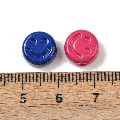 Baking Paint Opaque Acrylic Beads OACR-F014-05-1