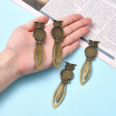 Iron Bookmark Cabochon Settings PALLOY-N0084-20AB-NF-1