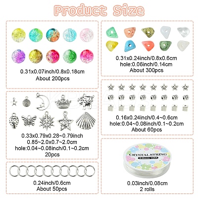 DIY Mixed Shapes Acrylic Beads & Alloy Pendants Bracelet Making Kits DIY-YW0010-99-1