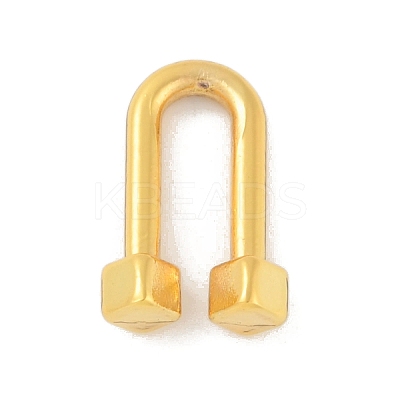 Rack Plating Brass U Shape Links Buckle for Dress Lingria Bikini Swimming Wear Accessories KK-A224-24A-G-1