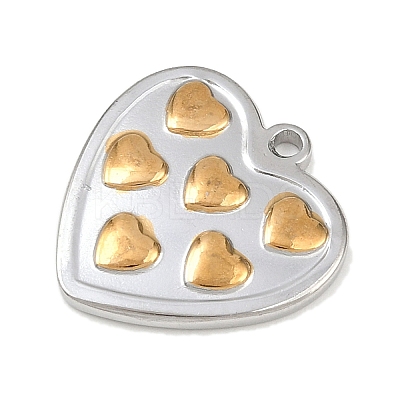304 Stainless Steel Pendants STAS-C154-05A-GP-1