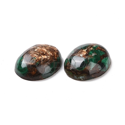 Natural Malachite Cabochons G-E464-42V-1