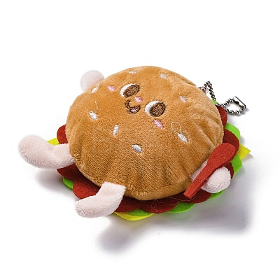 Cute Cartoon Plush Cloth Pendant Decoration HJEW-K048-01D-1