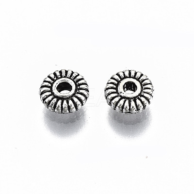 Tibetan Style Alloy Spacer Beads X-TIBEP-S319-117AS-RS-1