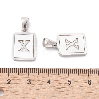 304 Stainless Steel Pave Shell Pendants STAS-G327-01P-X-1