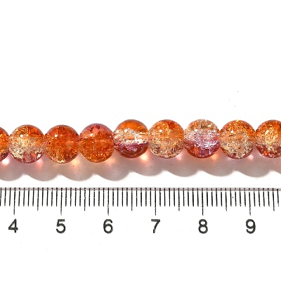 Crackle Glass Beads Strands CCG-C002-8mm-05-1