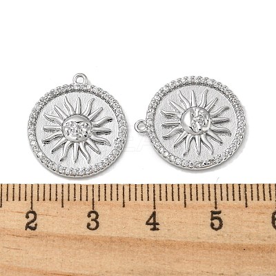 Brass Micro Pave Cubic Zirconia Pendants KK-H460-09P-1