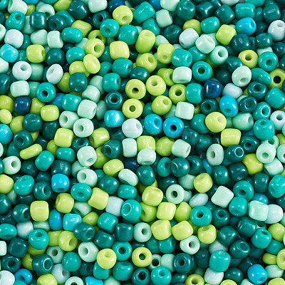 Opaque Glass Round Seed Beads GLAA-TAC0025-07B-02-1