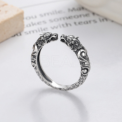 Dragon 925 Sterling Silver Adjustable Cuff Rings FS-WGB89B1-01-1