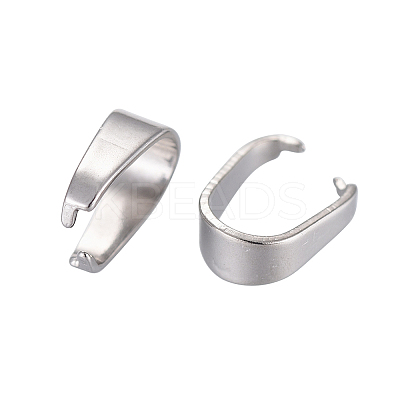 Tarnish Resistant 201 Stainless Steel Snap on Bails LS-STAS-F117-16P-3x7-1