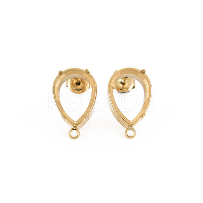 Ion Plating(IP) 304 Stainless Steel Stud Earring Findings STAS-N097-235LG-1