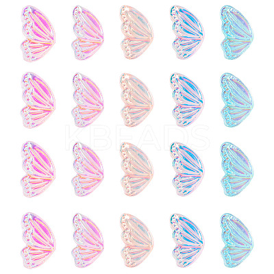 125Pcs 5 Colors Resin Cabochons MRMJ-TA0001-34-1