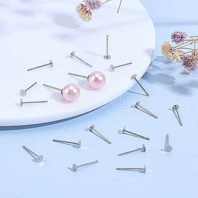 1000Pcs Tarnish Resistant 304 Stainless Steel Stud Earring Settings STAS-ME0001-50D-1