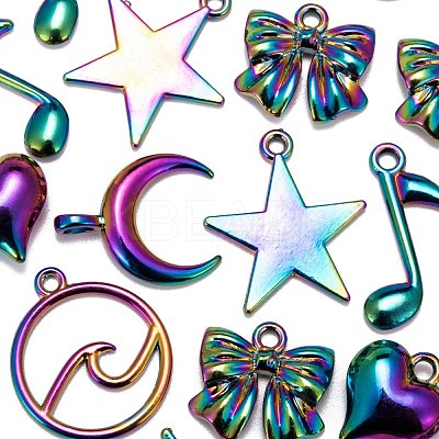 24Pcs 6 Style Alloy Pendants FIND-LS0001-24MC-1