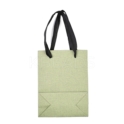 Paper Gift Tote Bags with Nylon Black Ribbon Handles LS-ABAG-K004-01B-1