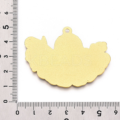 Rack Plating Alloy Enamel Big Pendants ENAM-N056-395D-G-1