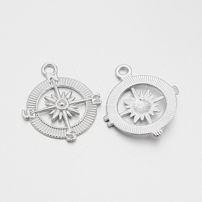 Tibetan Style Alloy Compass Pendants TIBEP-S272-P-LF-1