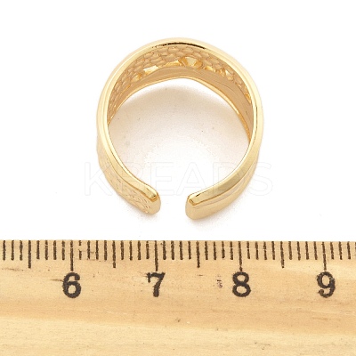 Brass Cuff Rings for Women RJEW-B119-06G-1