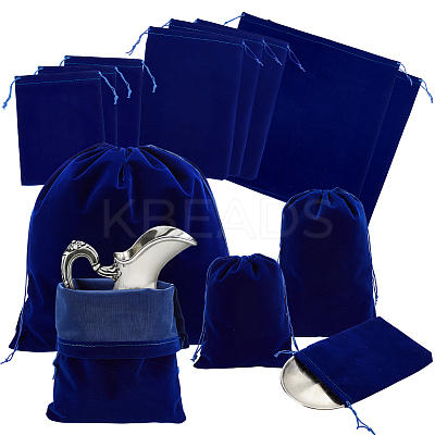 12Pcs 3 Styles Velvet Jewelry Drawstring Gift Bags TP-GA0001-01-1
