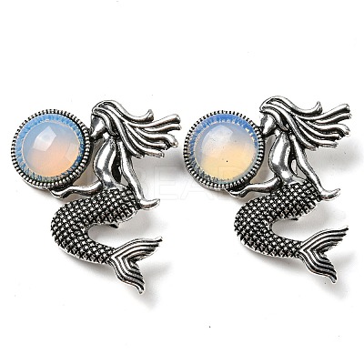 Dual-use Items Alloy Mermaid Brooch JEWB-C026-02D-AS-1