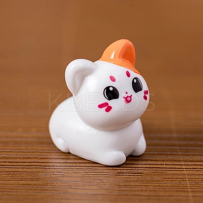 Resin Cat Shape Miniature Ornaments PW-WG8279B-04-1